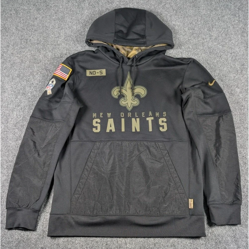 New Orleans‎ Saints Nike Salute To Service Hoodie Mens Medium Football NFL